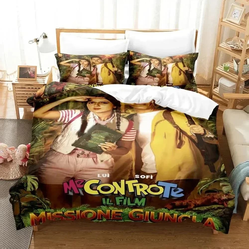 Stampa 3D Me Contro Te Set letto stampato Copripiumino Federa Set biancheria da letto Lenzuolo Copripiumino Completo Queen King Size