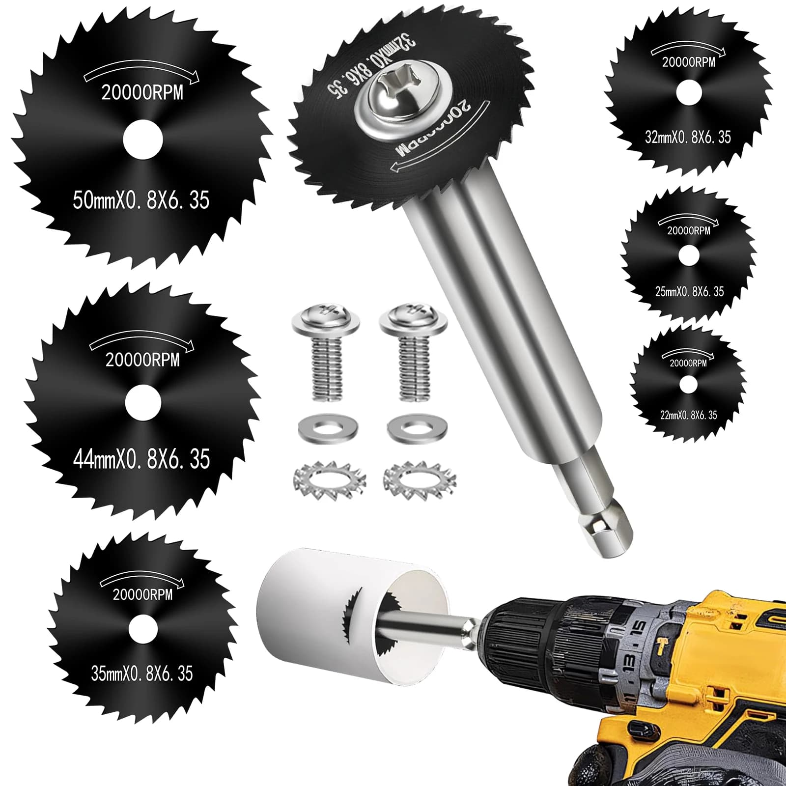 Lama per sega circolare Lavorazione del legno Metallo Dremel Mini trapano Accessori per utensili rotanti con biella estesa