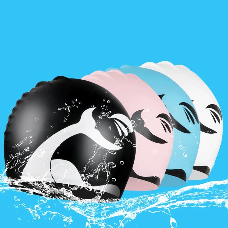 Non strangling Comfortable Silicone Swimwear for Fitness Head Swimming Ear Protections Hair Protectors Adult Raincoat