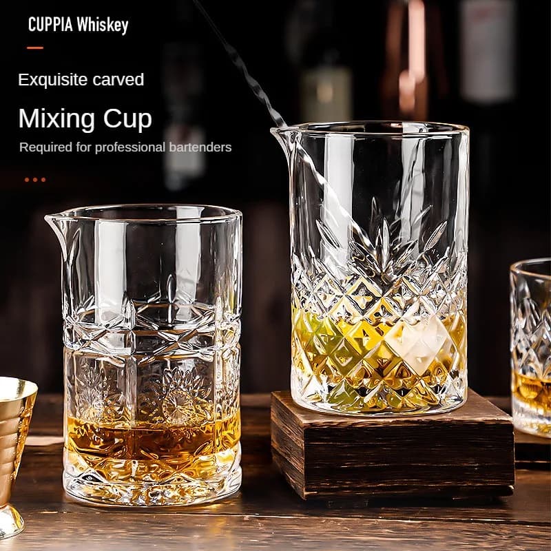 Autentico Shaker per Cocktail in vetro in stile giapponese e tazza di miscelazione-perfetto per scuotere bevande gustose