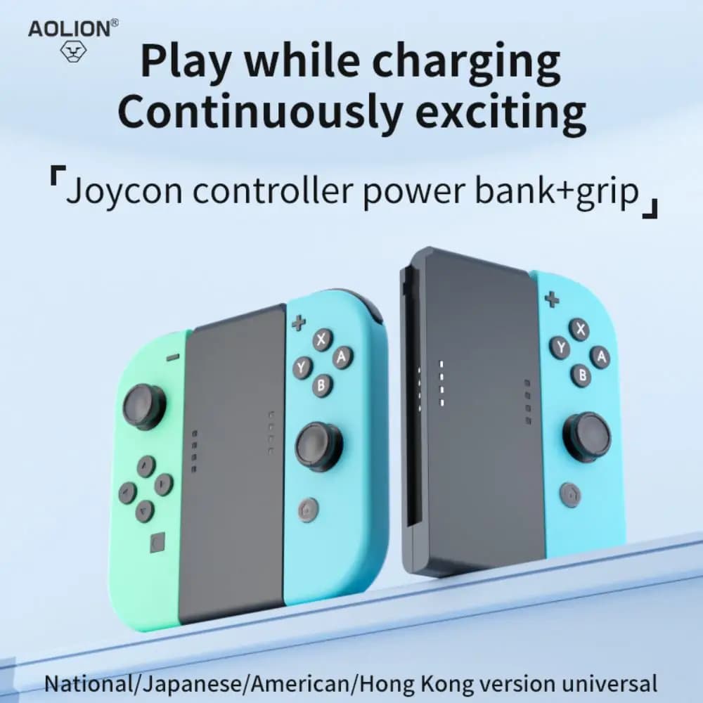 AOLION Interruttore portatile joncon Impugnatura di ricarica compatibile con OLED 3400mAh Batteria ultra lunga durata Elegante accessorio da gioco