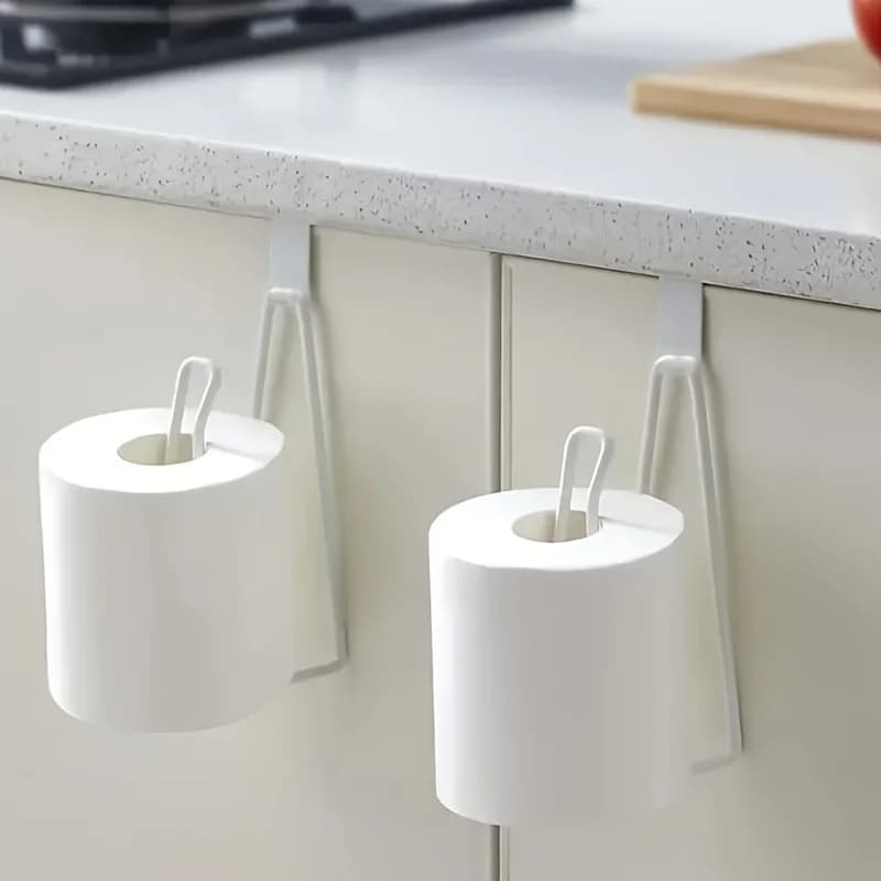 Portarotolo da Parete per Carta Igienica, Mensola Portaoggetti da Bagno, Organizzatore per Cucina