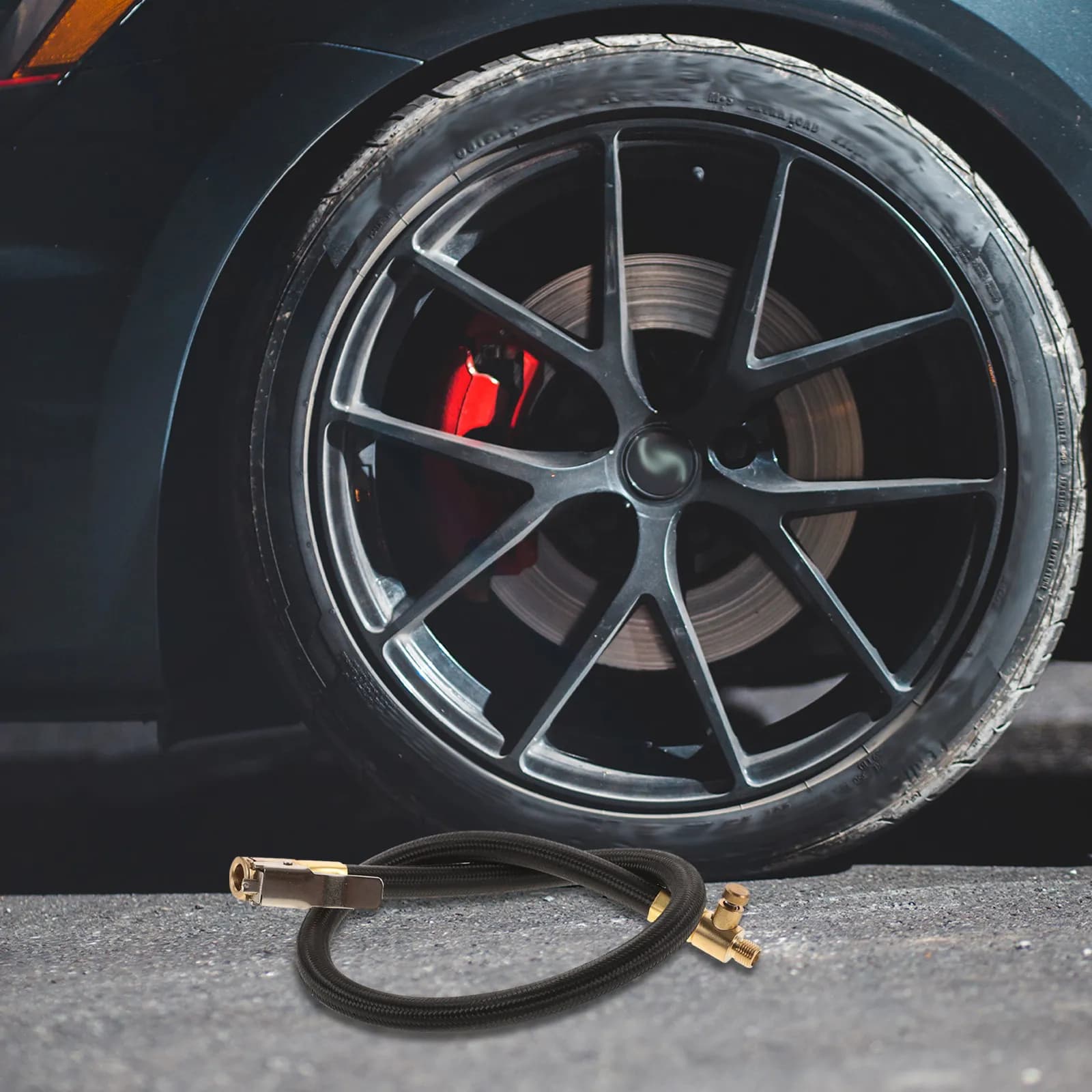 Tubo di Prolunga per Pompa Gonfiabile Portatile per Auto, Tubo per Gonfiaggio Rapido Compatibile con Compressori d'Aria, Tubo per Gonfiaggio Pneumatici