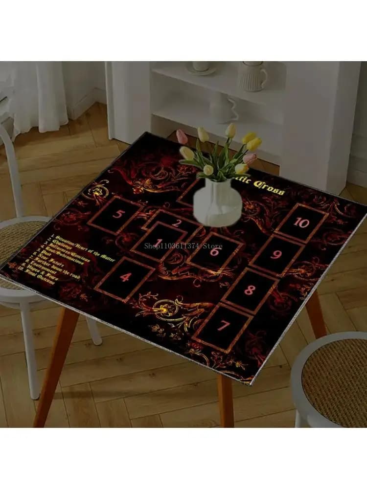 Divinazioni quadrate lettura arazzi astrologys tagliere tagliere tavolo da tovaglia in stoffa da stregoneria
