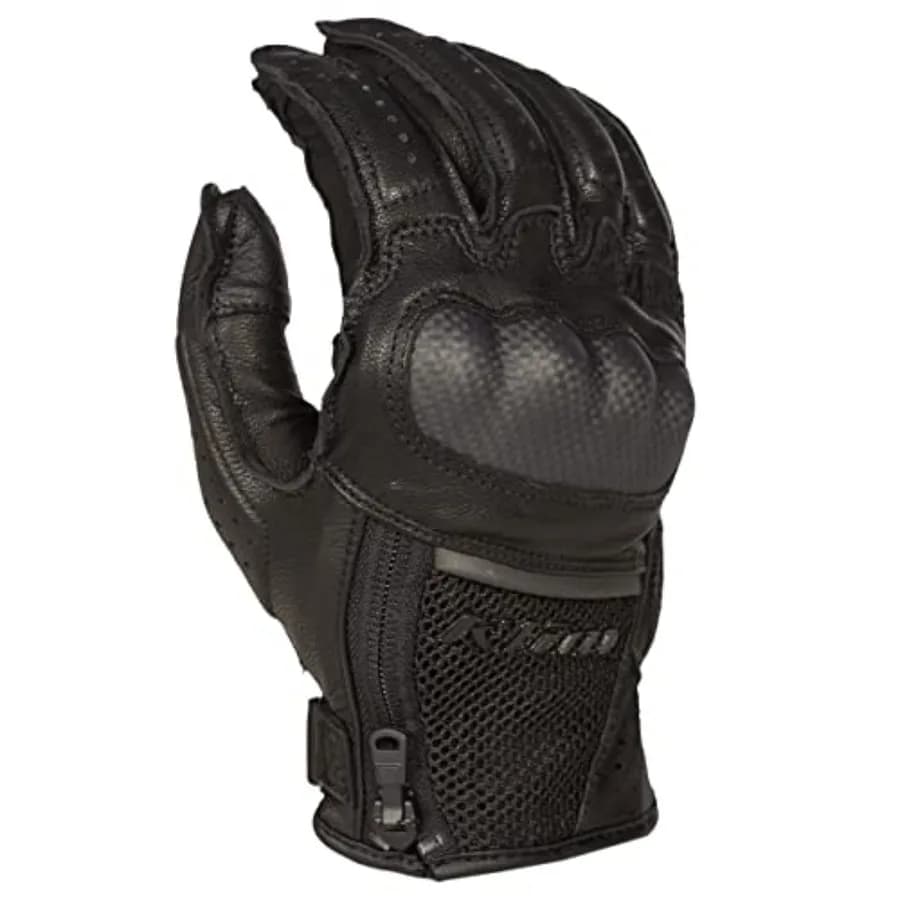 Men's Induction Street Motorcycle Gloves for urban riding, premium synthetic leather, black, touchscreen-compatible and abrasio