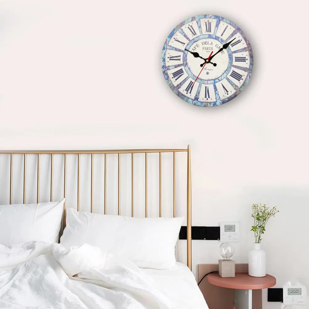Orologio da Parete Moderno Silenzioso in Acrilico, Design Decorativo per Casa e Ufficio, Blu Cielo, Silenzioso Senza Ticchettio