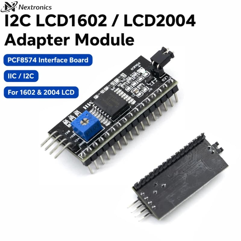 PCF8574 IIC I2C TWI Serial Interface Board LCD1602 1602 2004 Adapter Converter Module Adjustable Backlight for Arduino