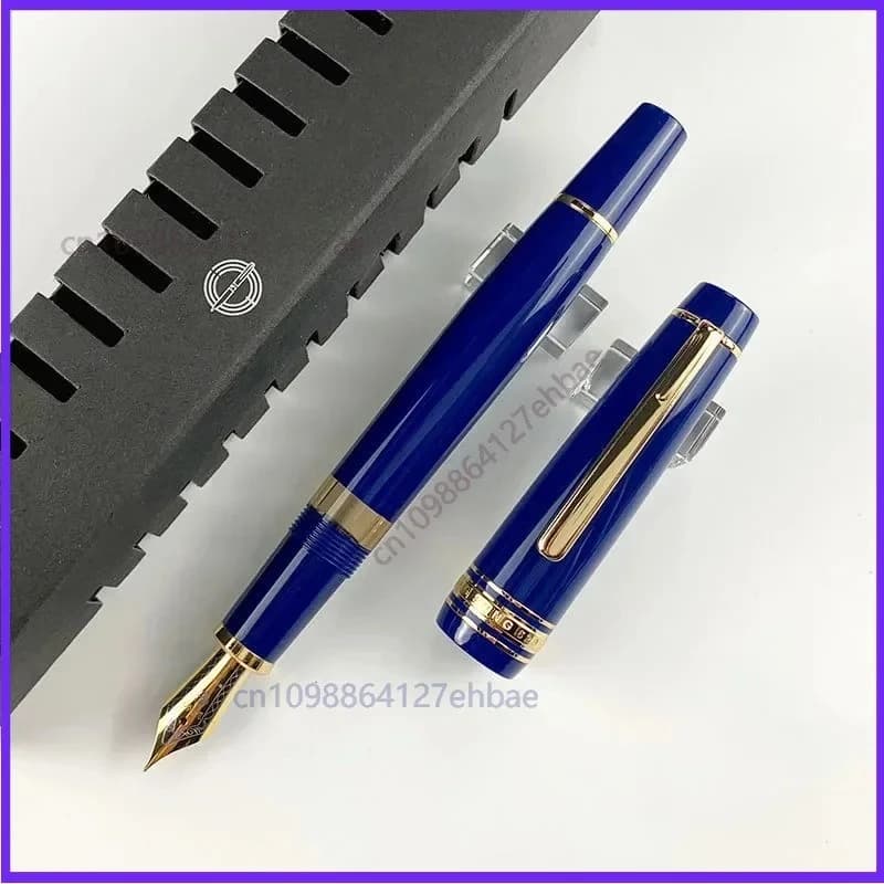 For Wingsung 629 Piston Ink Pens Classic Fountain Pens Black Blue Resin Business Office Writing Gift Stationery