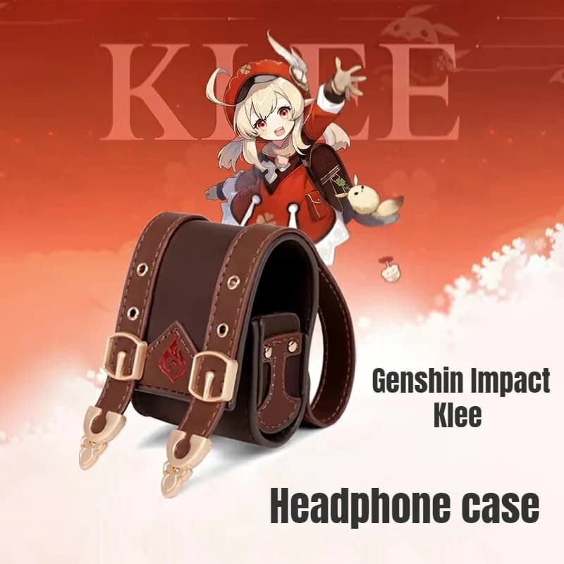 Anime Game Custom Design Headset Case Genshin Impact Klee Cute Girl Backpack Theme Headphone Case for airpod Case