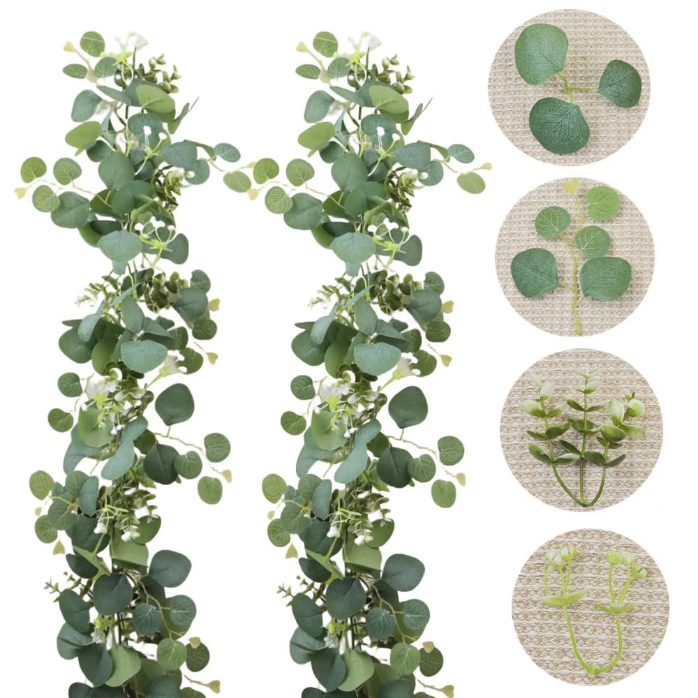 5 pieces of artificial plants green foliage accessories christmas wedding garden outdoor decoration courtyard table of the house hanging wall
