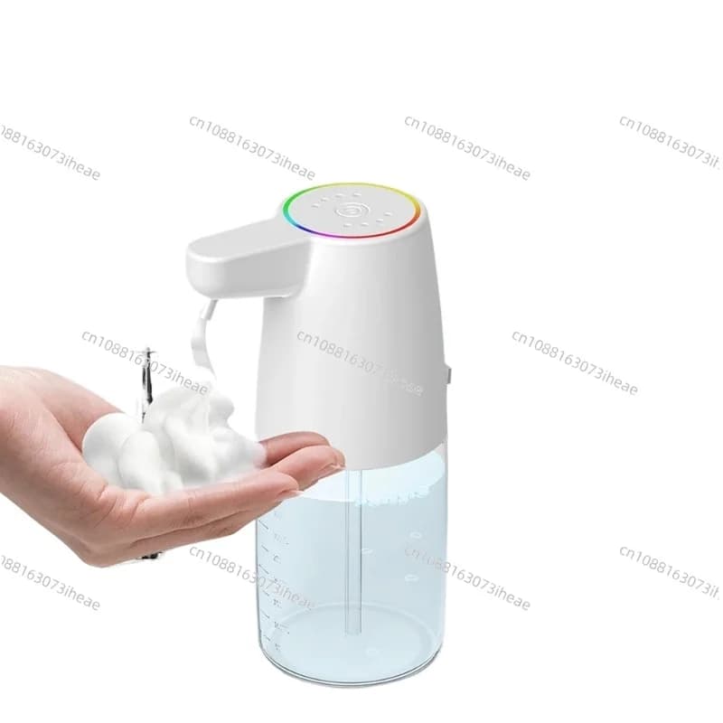 Dispenser di schiuma per mani automatico per lavamani di nuovo stile Dispenser di sapone in plastica portatile da 450 ml per servizi igienici