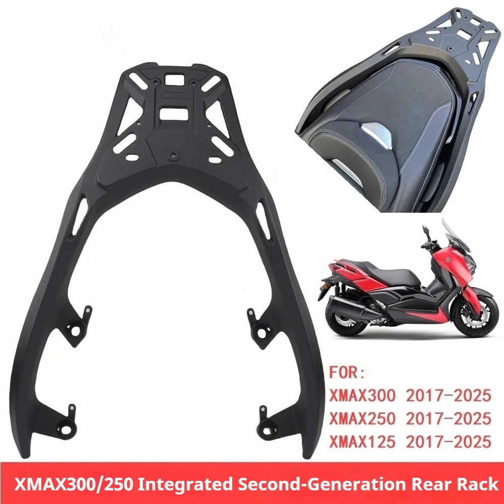 Accessori moto Contropunta posteriore modificata per Yamaha XMAX300 Scaffale posteriore in lega di alluminio 2017-2025 Portapacchi posteriore moto