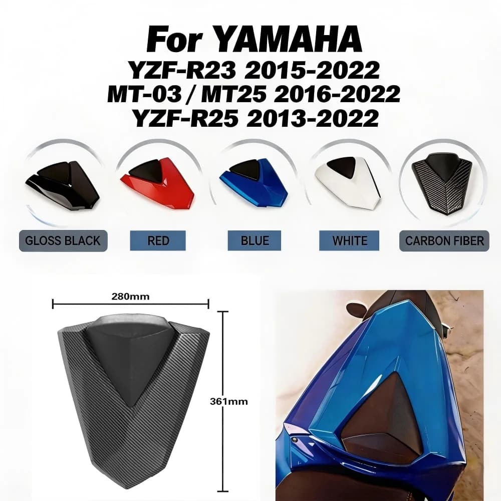 Carena Sella Moto Posteriore per Passeggero Yamaha YZF-R3 YZF-R25 MT-03, Copertura Posteriore Sella, Parte Carena YZF R25 R3 yzfr25 yzfr3