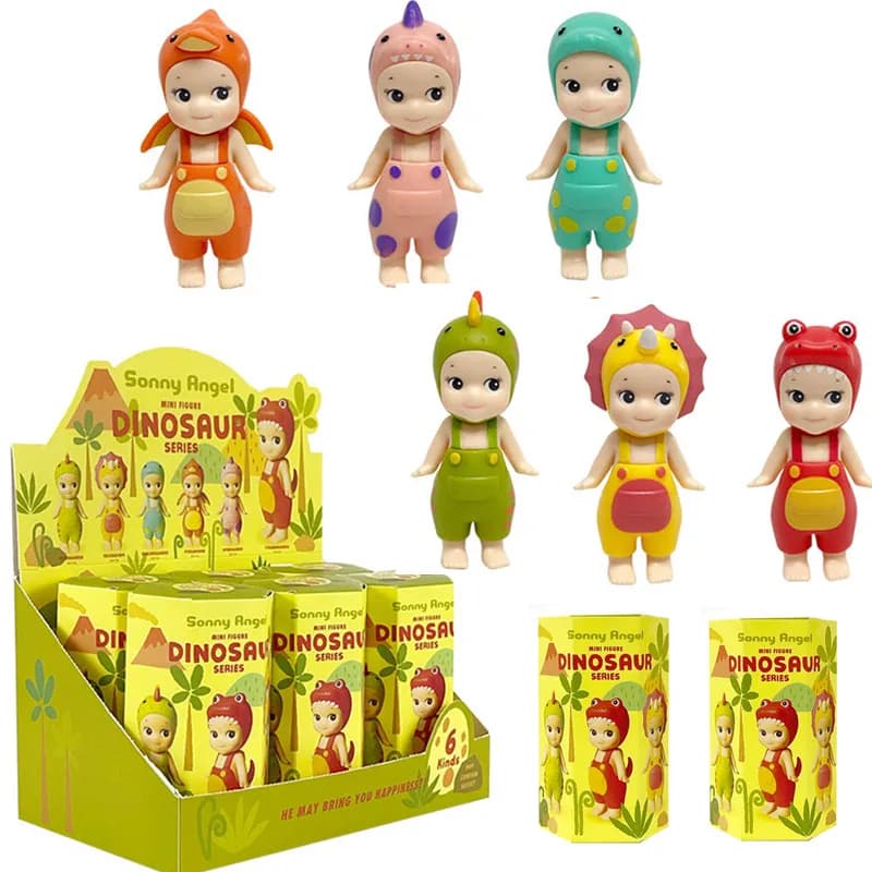 Sonny Angel Blind Box Mystery Box Serie Dinosauri Mini Statuette Anime Ornamenti per Auto Regali di Natale e Compleanno per Bambini