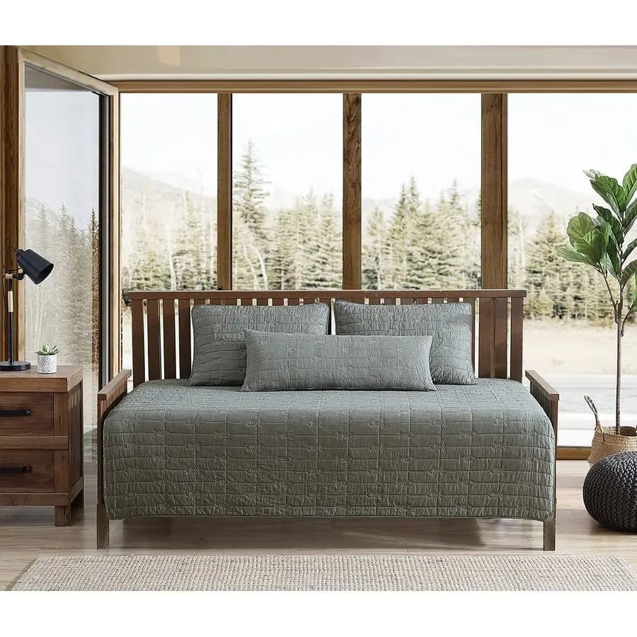 Set of sofa bed, cotton reversible bedding with matching pillow and decorative cushion lining, Troutdale luxury bedding set, From