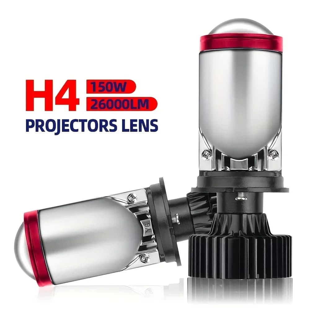H4 9003 HB2 lampadine per fari a LED 150W 26000LM Mini obiettivo per proiettore con taglio a forma di Z Canbus Ready Hi/Lo Beam per veicoli da Moto
