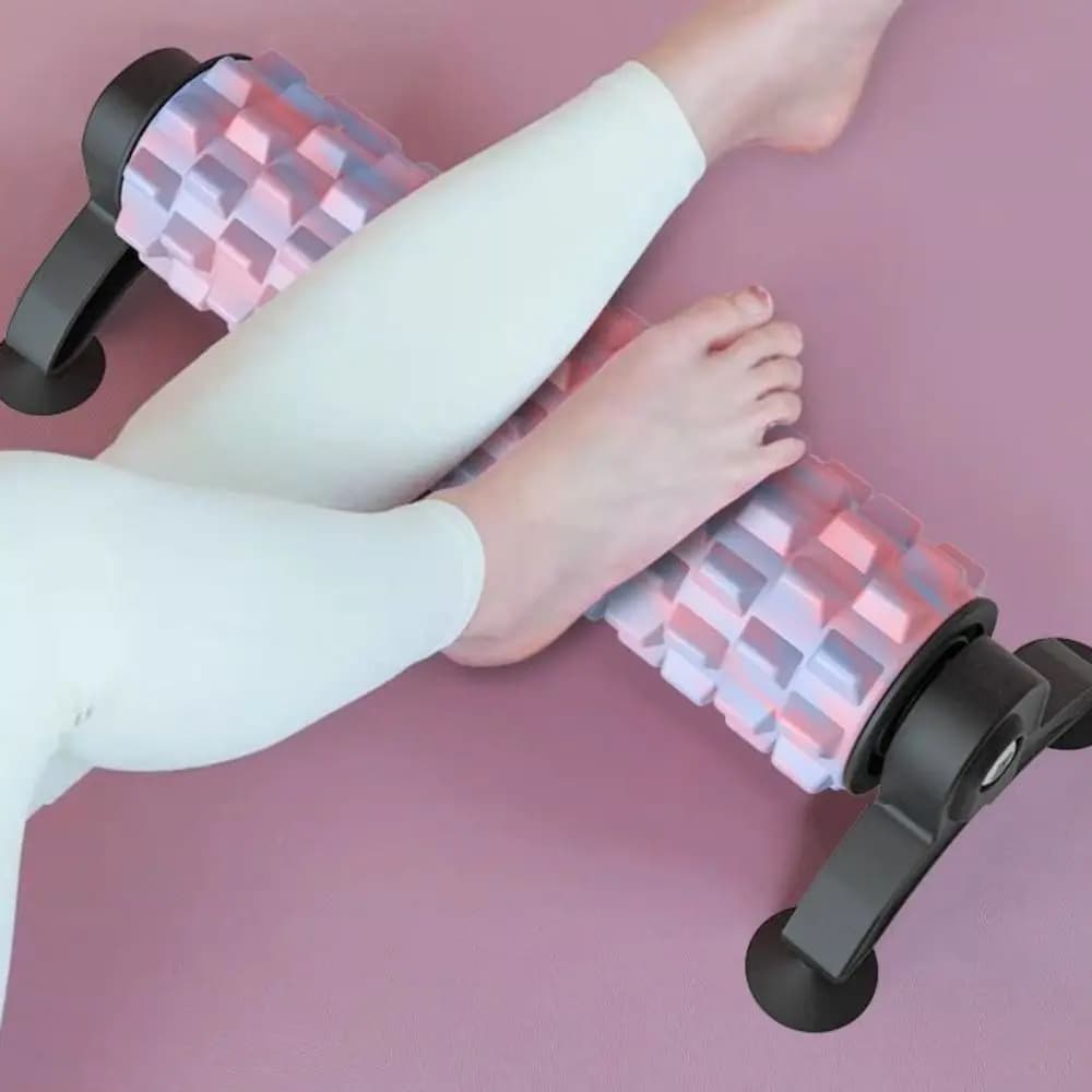 Non-Slip Suction Cup Foam Roller Stable Large Load Bearing Muscle Relaxation Roller with Stand Thickened EVA Yoga Column Pilates