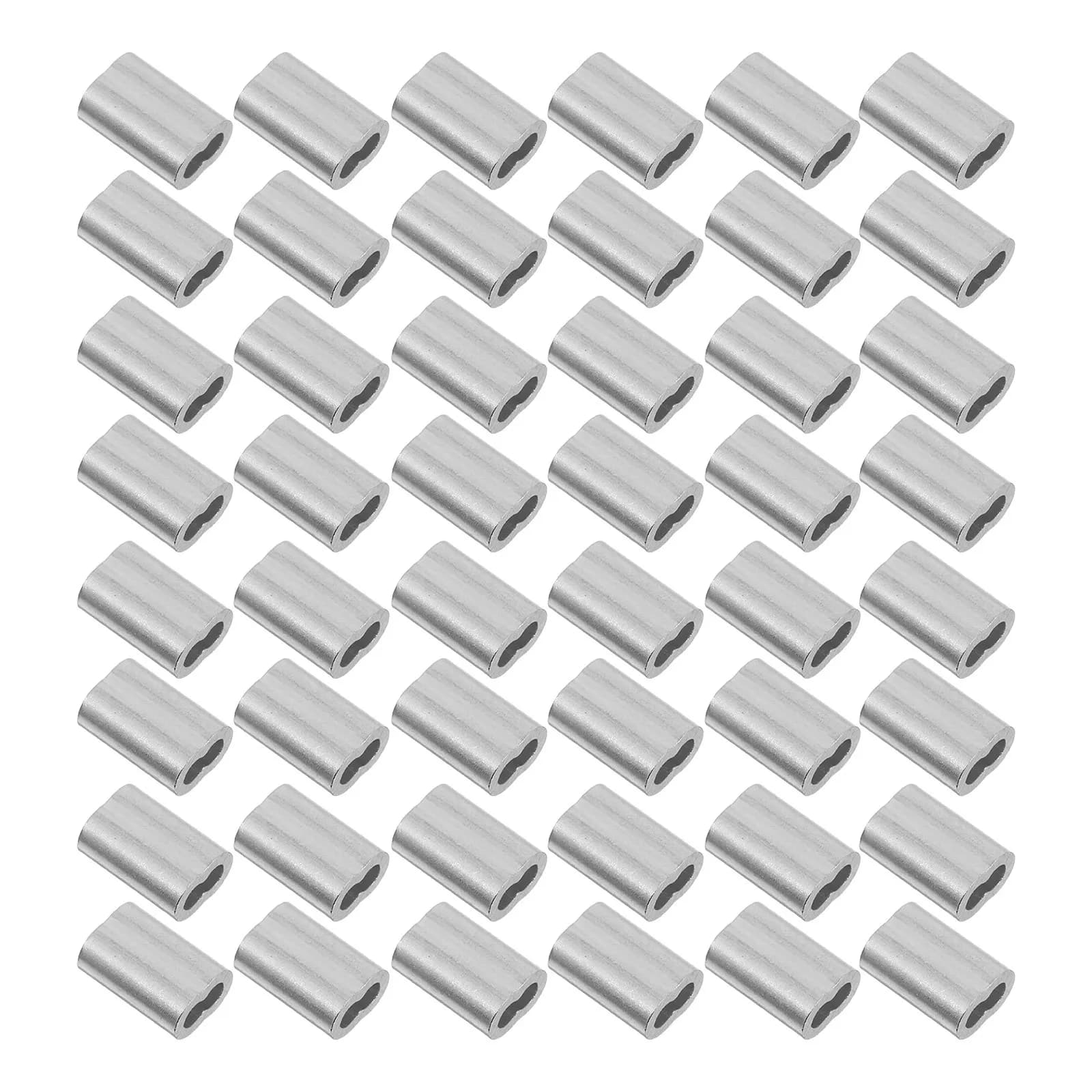 200pcs Aluminum Crimp Sleeves 1/16 Inch Wire Rope Connectors For Deck Railings Dog Leashes Clotheslines Farming Fishing Cable