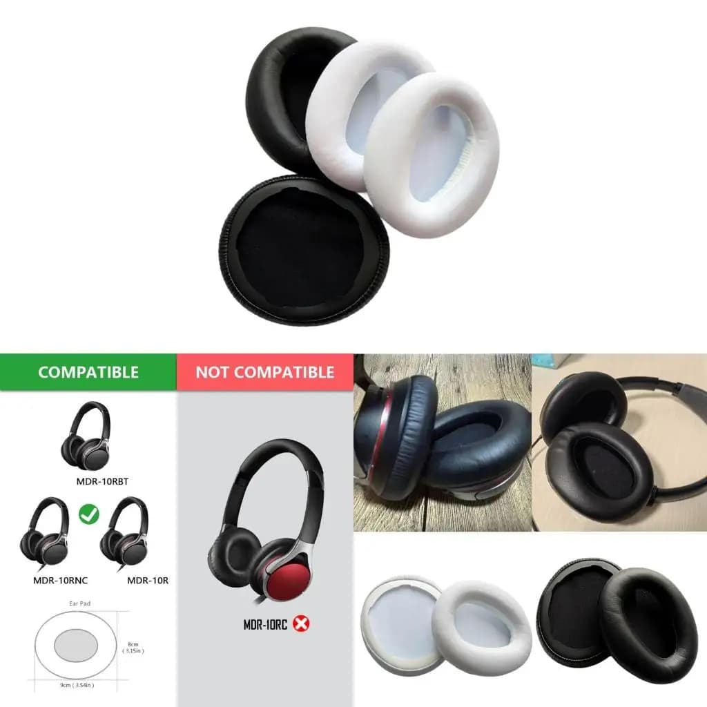 Cuscinetti auricolari ricambio in spugna per cuffie da gioco MDR-10RBT 10RNC migliorano il comfort e durata