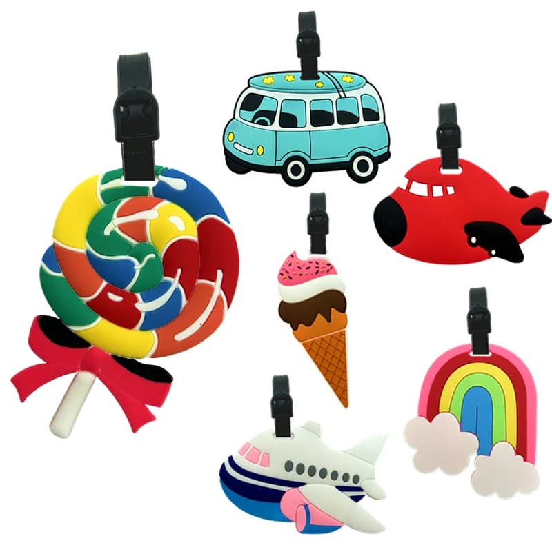 NUOVO simpatico stile cartone animato Etichette per bagagli creative Valigia ID Addres Holder Bagagli Etichette per imbarco Etichetta portatile Accessori da viaggio