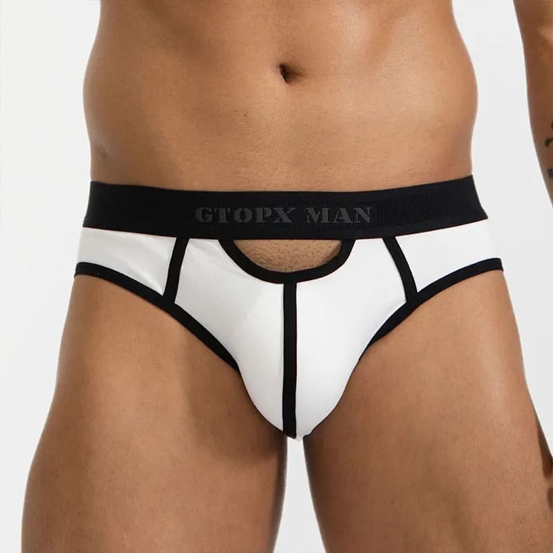 Slip intimo uomo cotone vita media slip Sexy slip Cueca Masculina mutandine maschili Calcinha U Bulge Pouch mutande vuote