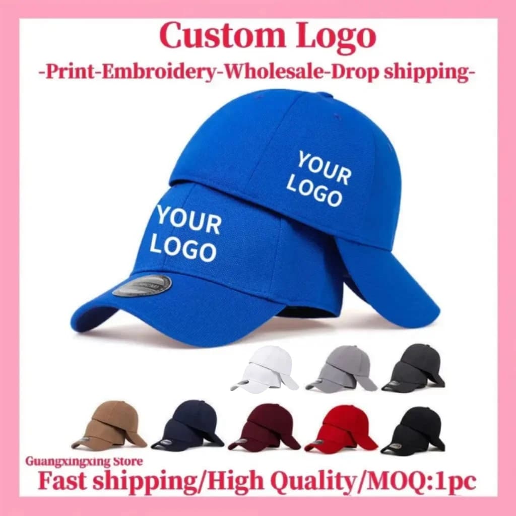 Custom embroidered hat for men and women Baseball cap design DIY picture printing Custom logo cotton hat wholesale