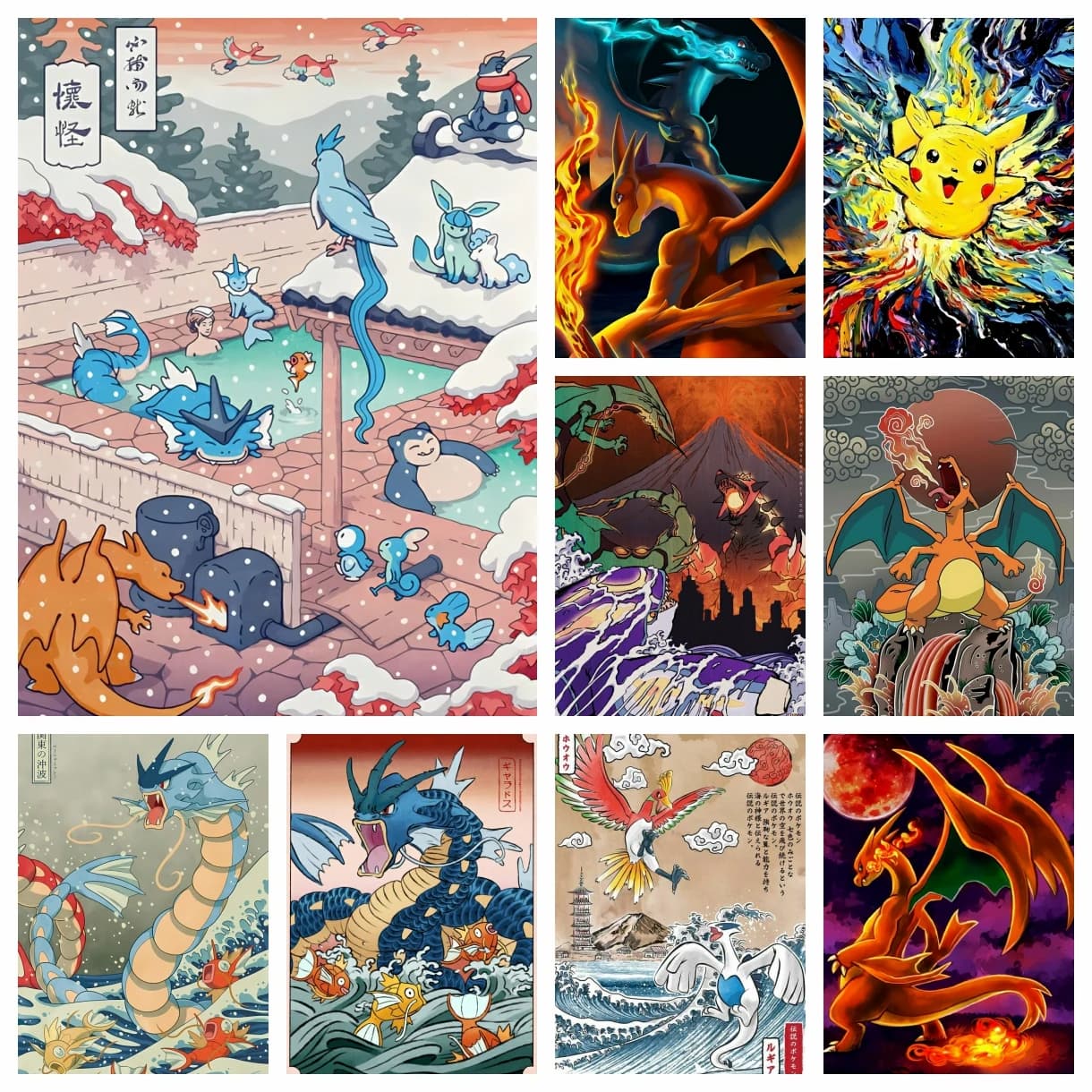 Diamond Painting Pokemon Charmander Cute Cartoon Cross Stitch Set 5D DIY Pictures Printed Art Mosaic Embroidery Home Decor Gift