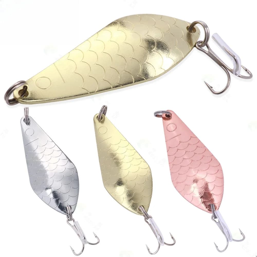 1 Pezzo Esca a Forma di Cucchiaio con Motivo a Squame di Pesce, 20g, per Pesca in Acqua Dolce e Salata, Accessori per Canne da Pesca