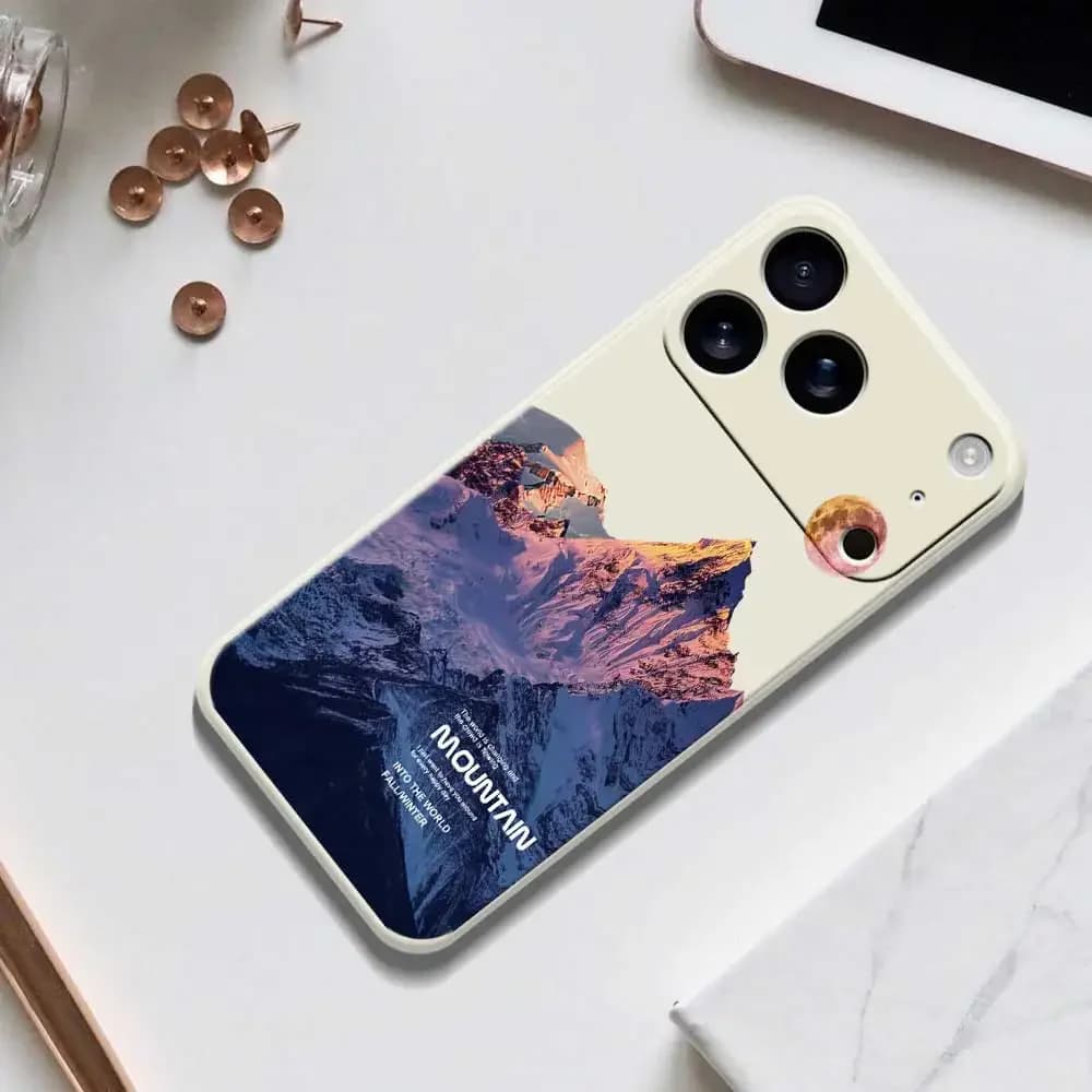 Custodia per telefono Mountain con cappuccio di neve per iPhone 17 Pro Max 17 Air 16 15 14 Plus 13 12 11 Pro Max XS Max XR X 7 8 16E Cover in silicone