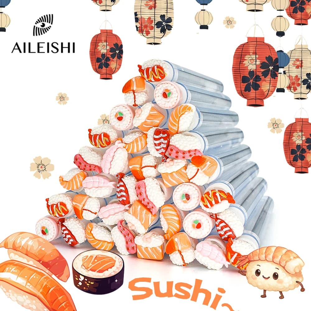10/50 pcs Sushi Style Mascara Brush Holder, Eyelash Score Cover, Spoolie Door Tube, Makeup Brush Holder, Gift Idea