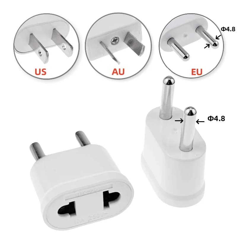 1 pz presa da viaggio presa Euro da US a spina UE adattatore presa per caricabatterie elettrico US AU a presa europea UE convertitore Cina America