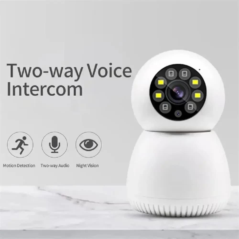 Telecamera di Sicurezza Wireless PTZ, Sorveglianza con Visione Notturna a Colori, Protezione HD, Monitor Wireless per Bambini, Casa Intelligente