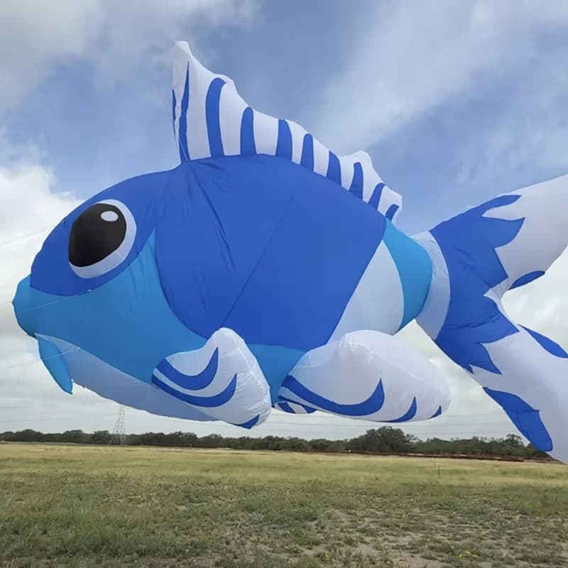 9KM 5m Goldfish Kite Line Laundry Inflatable Show Kite for Aquiloni Festival Best Nylon Ripstop with bag ( wholesale)