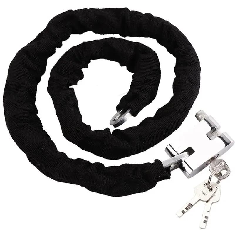A74K-Bike Bicycle Security Padlock Heavy-Duty Chain Lock 1.2M Motorcycle Lock With 3 Keys