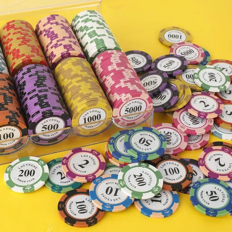 Texas Hold'em Chip Coin Baccarat Plastic Card Chess Room Special Token Money Chip Cards Used for Playing Mahjong