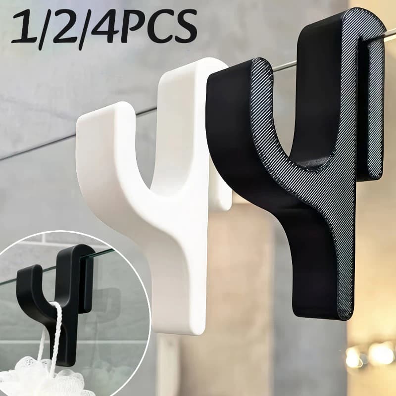Hanging hook 3D towels 1-4 pieces for shower, without drilling, for clothes, towels, bathrobes, house organizer