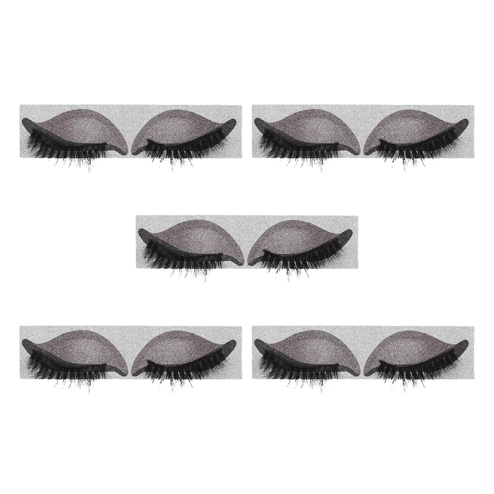 5 Paia di Adesivi per Ombretto e Ciglia per Donne, Pratici per Viaggiare, Patch Pre-Tagliati per Trucco Occhi, Effetto Smokey Cat Eye e Eyeliner Alato