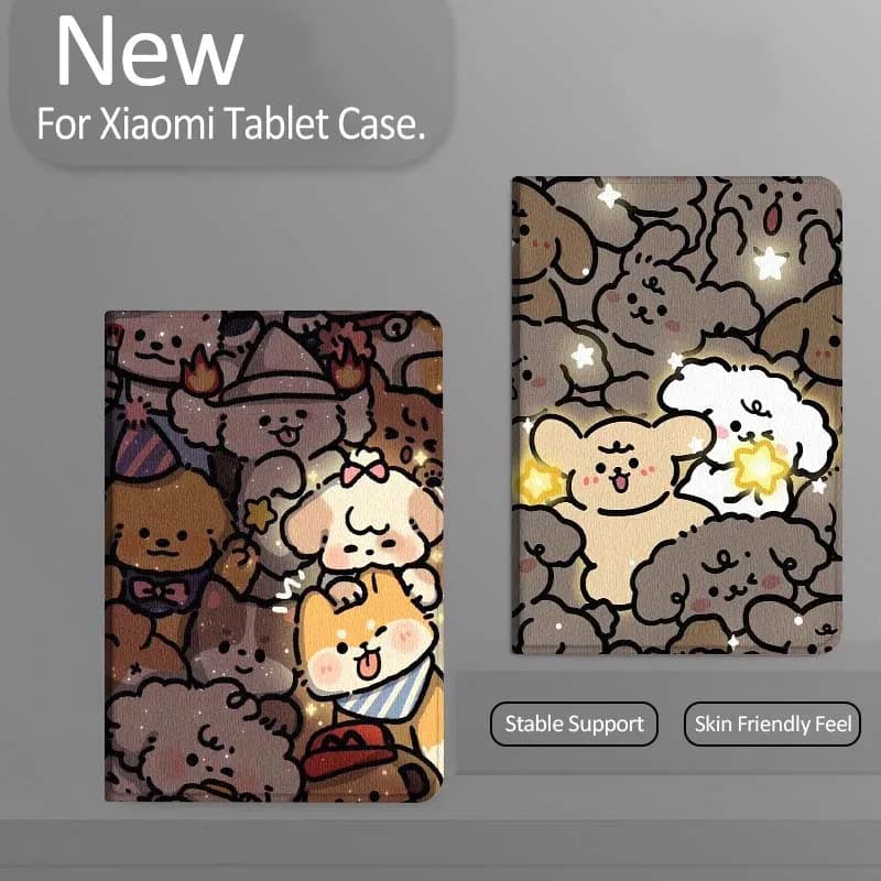 Custodia per tablet con motivo cane dei cartoni animati per Xiaomi Redmi Mi Pad 4 5 6 7 8 K SE Mini Pro Plus Max 10.1 11.2 pollici