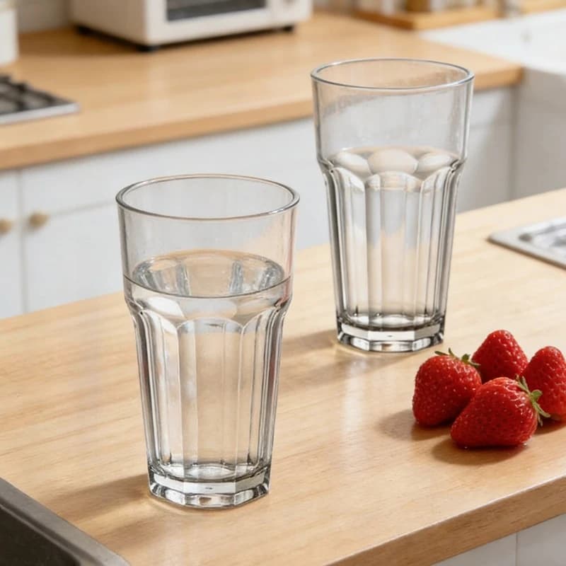Tazza da Caffè Espresso, Bicchiere da Whisky con Fondo Spesso, Bicchieri Trasparenti Semplici per Casa, Bicchieri Ottagonali per Birra
