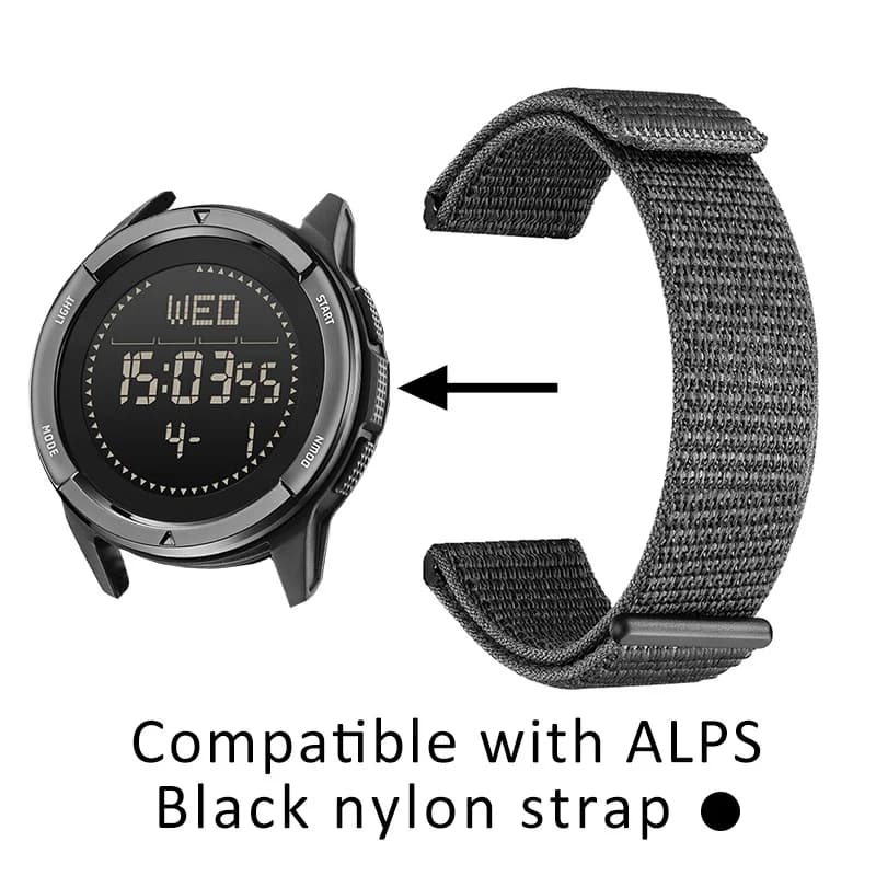 Cinturino in rete intrecciata per orologio ALPS con modelli compatibili con cinturino sportivo in Velcro leggero e traspirante