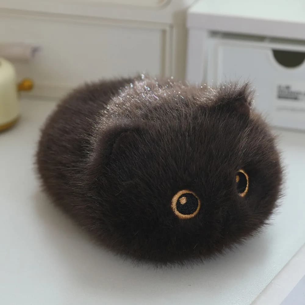 Soft Soft Fluffy Cat Plush Toy Mini Size Soothing Feature Stuffed Animal Cat Mini Cat Plushie Birthday Gift