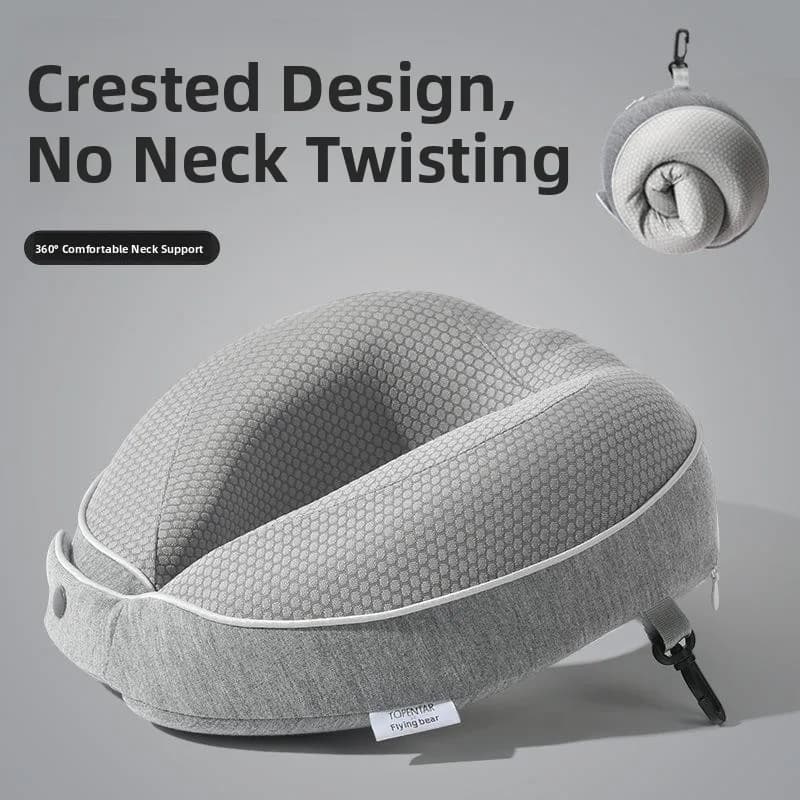 Cuscino da Viaggio Portatile a U in Memory Foam per Collo, Supporto per Riposo in Aereo/Ufficio, Pieghevole, Terapeutico per Bambini e Soggiorno