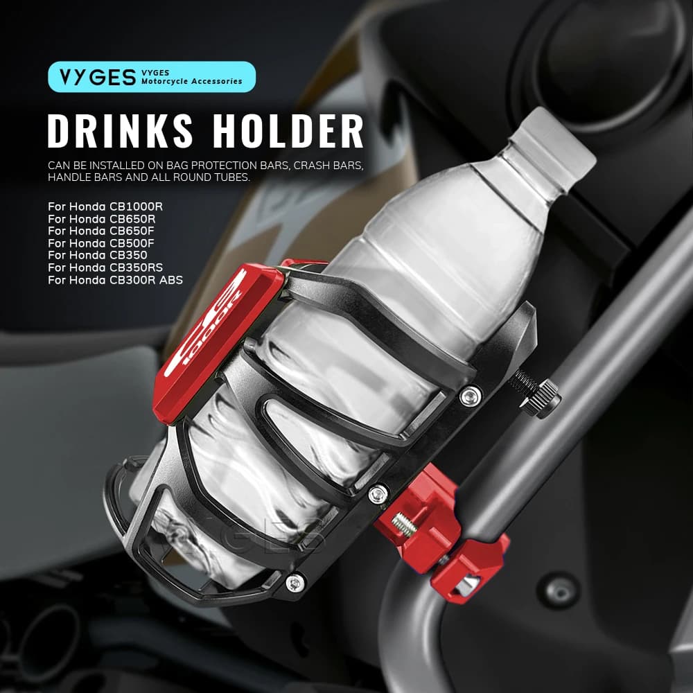 Motorcycle bottle holder, Honda CB1000R CB650R CB650F CB500F CB350R CB350RS