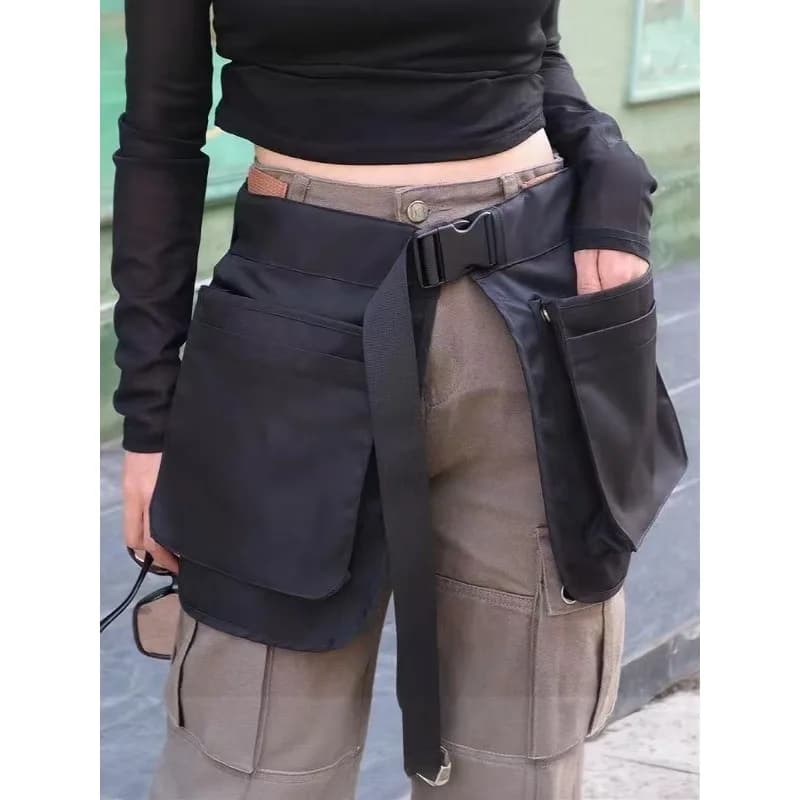 Outdoor Multi-functional Multi-pocket zipper waist bag, Stylish belt, Waist cap, Waist hanging storage bag, Breathable