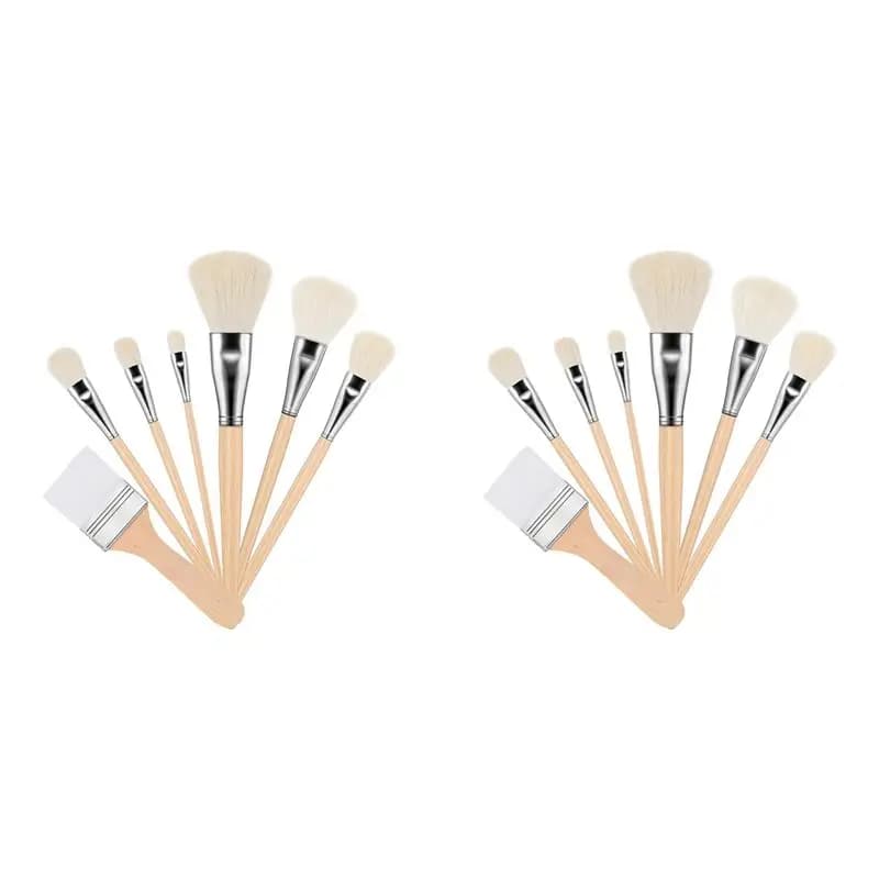 ABSE-14 Pcs Mop Brush For Acrylic Painting Gilding Brush Versatile Mop Brushes Assorted Size Paint Brushes Set Paint Brush