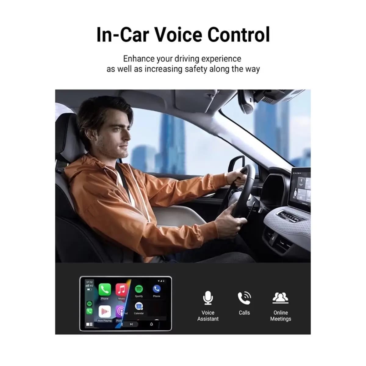 Adapter CarPlay Wireless 2 in 1 Mini Dot, Dongle Android Auto, Intelligent AI Box, Plug & Play Connection, Car Accessories