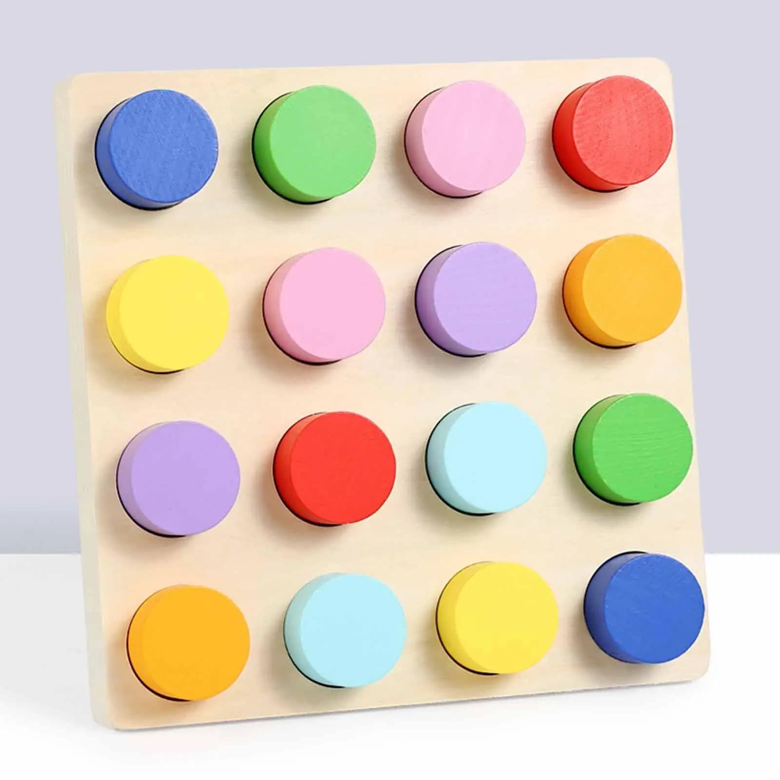 Gioco di Abbinamento Colori per Bambini, Blocchi Impilabili in Legno per l'Apprendimento e il Riconoscimento Cognitivo, Ideali per Feste di Compleanno