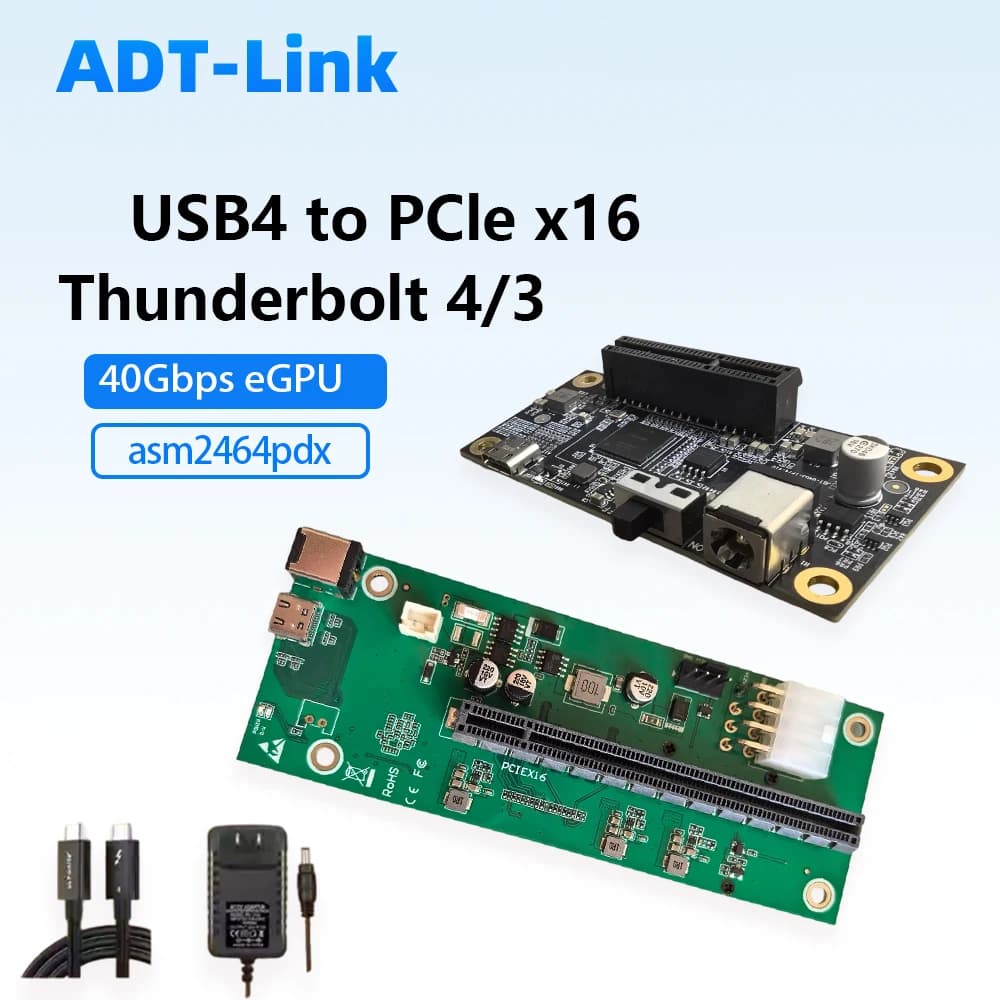 Adattatore USB4 a PCIe X16, Scheda di Espansione Thunderbolt 4 a PCIe x4 ASM2464PDX 40Gbps x1 x8 x16 per EGPU, FPGA, Scheda di Acquisizione RTX20
