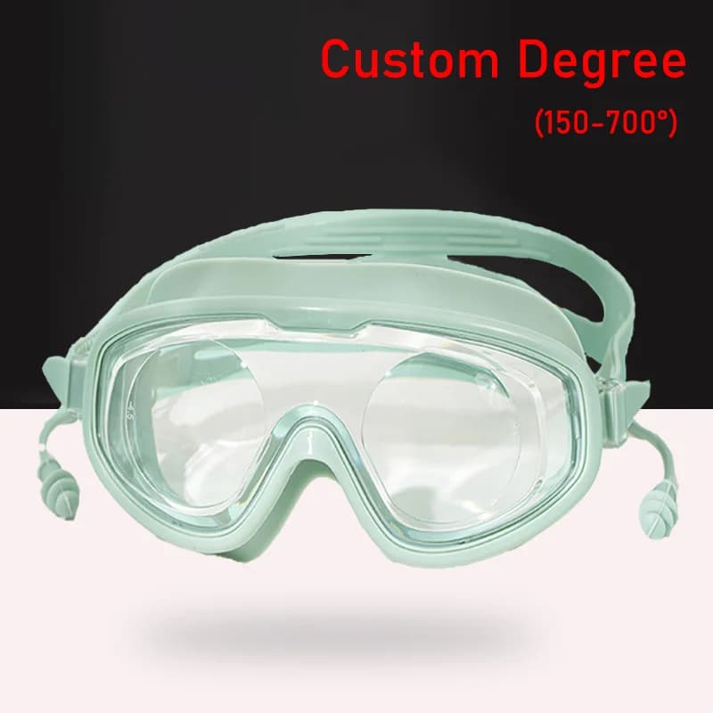 0 ~-7.0 myopia degrees swim glasses woman Silicone optic big frame HD Clear Girls swimming glasses anti-fog diving glasses