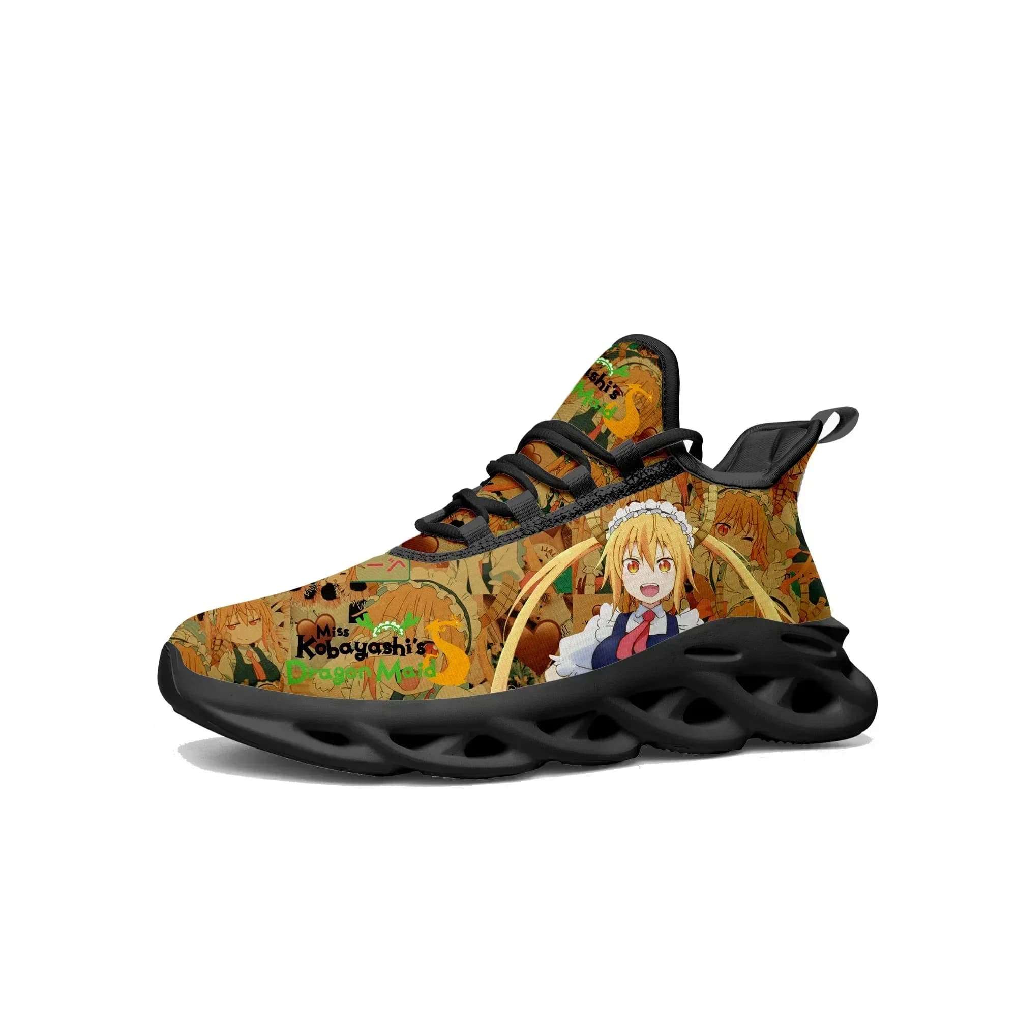 Miss Kobayashi Dragon Maid Flats Sneakers Uomo Donna Adolescente Scarpe sportive da corsa Tohru Kanna Kamui Calzature in rete con lacci personalizzate